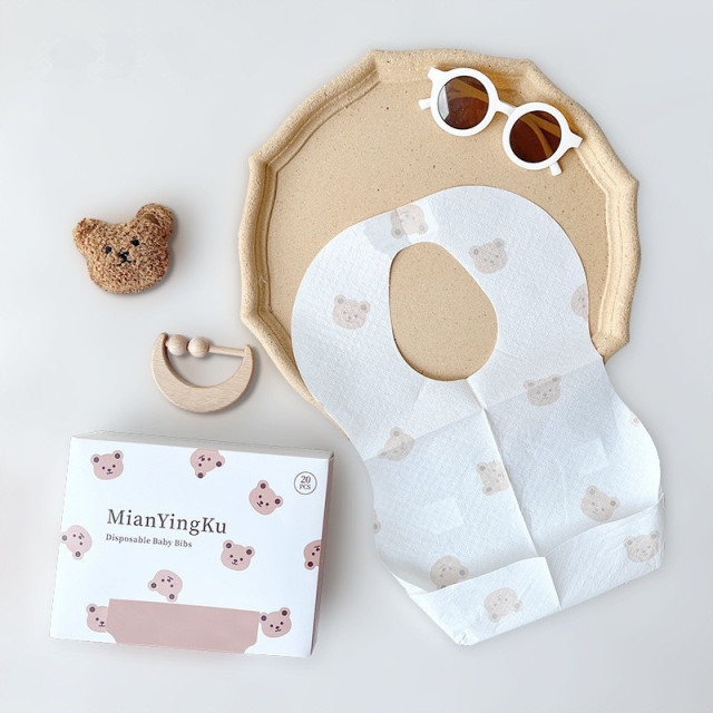 寶寶一次性小熊圍兜 20入/盒