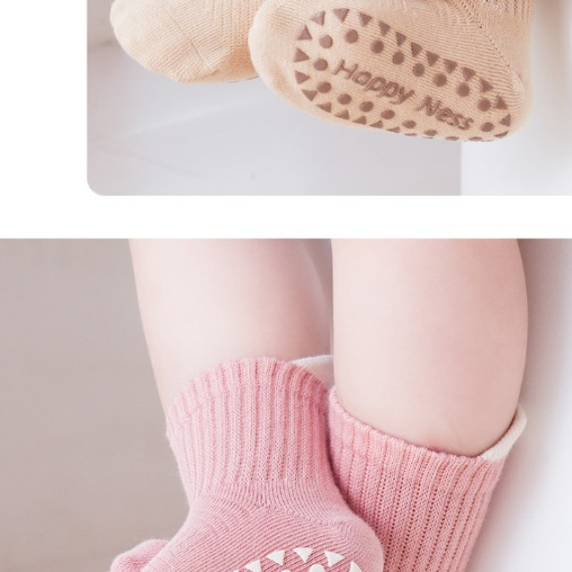 純色止滑點膠寶寶襪6入 / 組