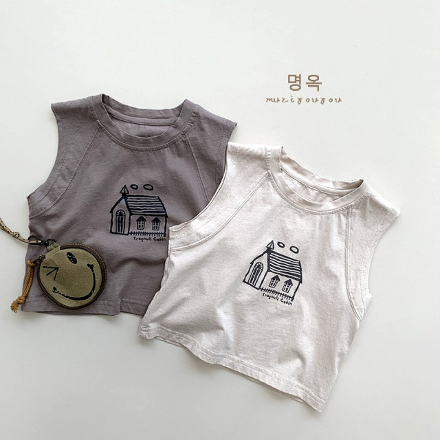 ꒰80-130cm꒱夏日溫馨小房子背心
