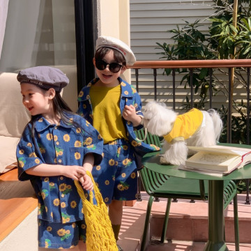 ꒰90-150cm꒱向日葵襯衫套裝