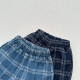 ꒰80-130cm꒱日系復古格紋牛仔短褲