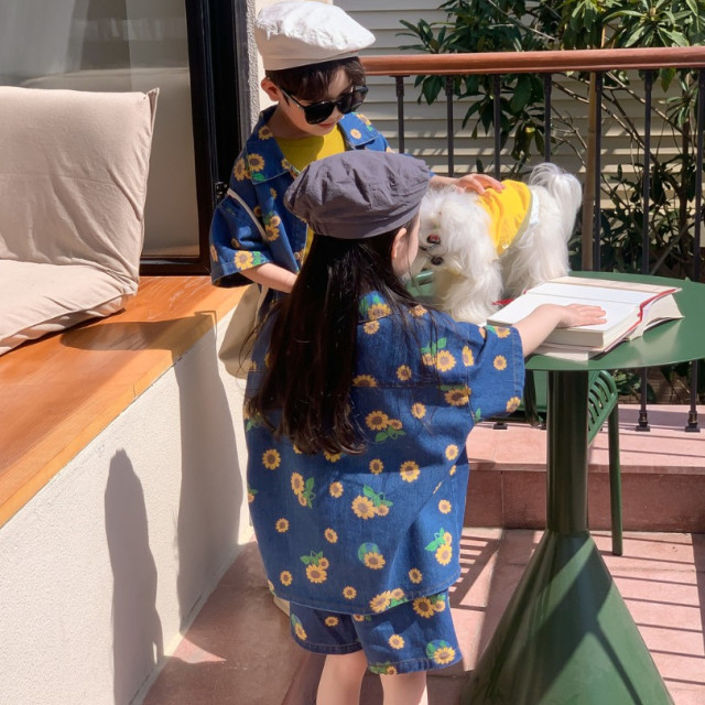 ꒰90-150cm꒱向日葵襯衫套裝