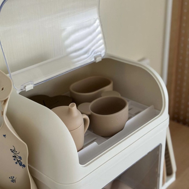 ꒰收納神器꒱ 奶fufu輔食用品雙層收納箱