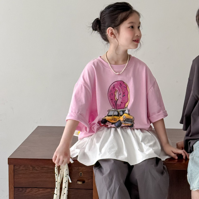 ꒰90-150cm꒱車上有甜甜圈tee
