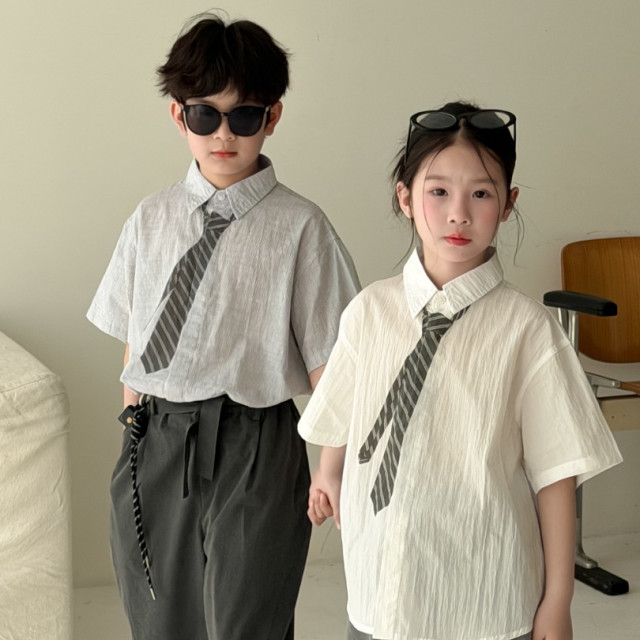 ꒰100-160cm꒱畢業季鬆弛感襯衫