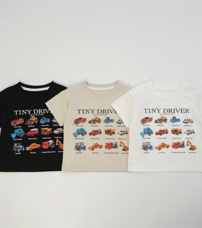 ꒰90-150cm꒱夏日車車圖鑑tee