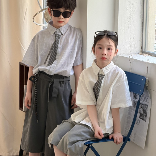 ꒰100-160cm꒱畢業季鬆弛感襯衫