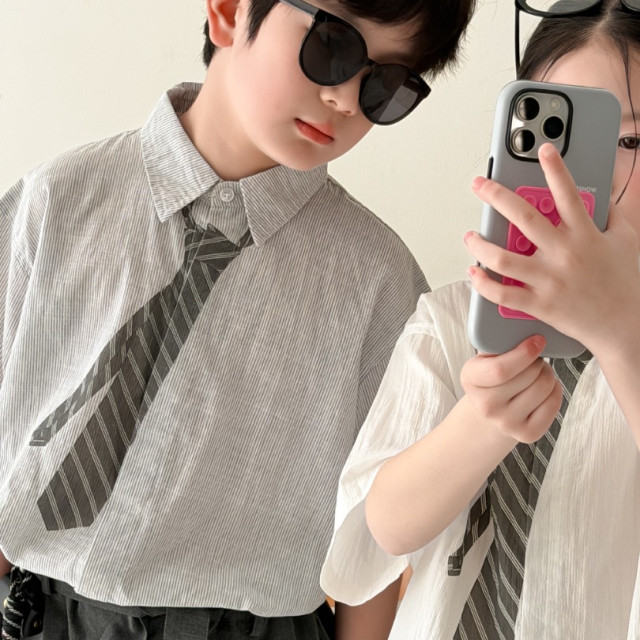 ꒰100-160cm꒱畢業季鬆弛感襯衫