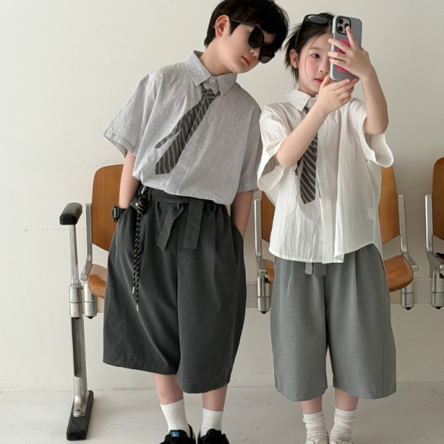 ꒰100-160cm꒱畢業季鬆弛感襯衫