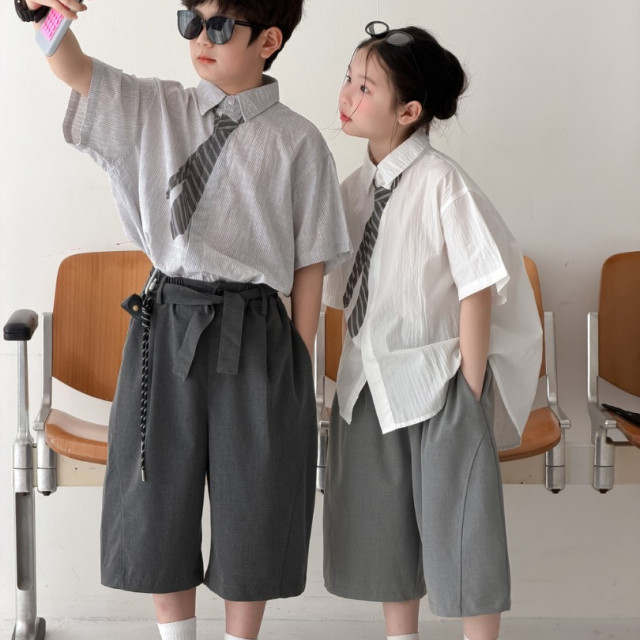 ꒰100-160cm꒱畢業季鬆弛感襯衫