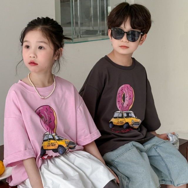 ꒰90-150cm꒱車上有甜甜圈tee