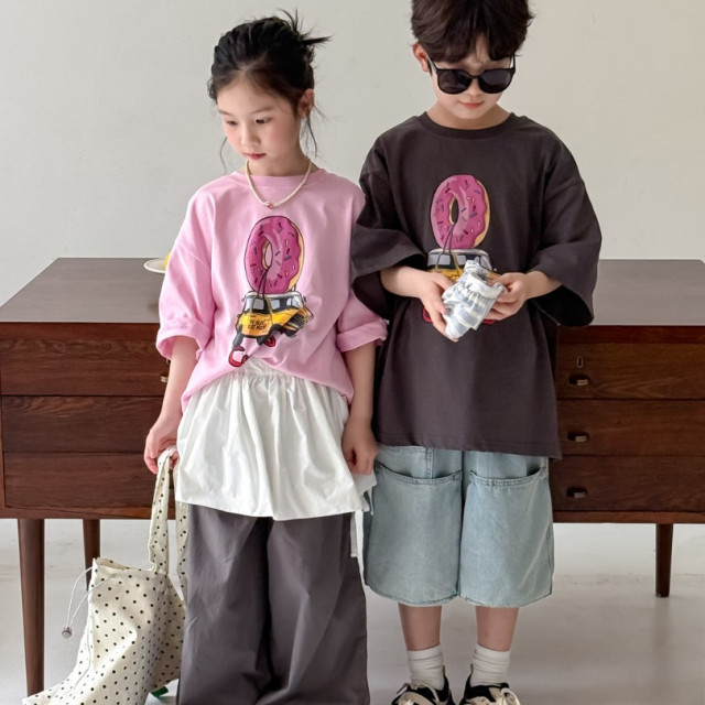 ꒰90-150cm꒱車上有甜甜圈tee