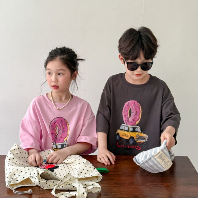 ꒰90-150cm꒱車上有甜甜圈tee