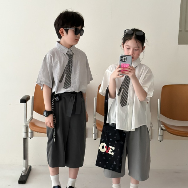 ꒰100-160cm꒱畢業季鬆弛感襯衫