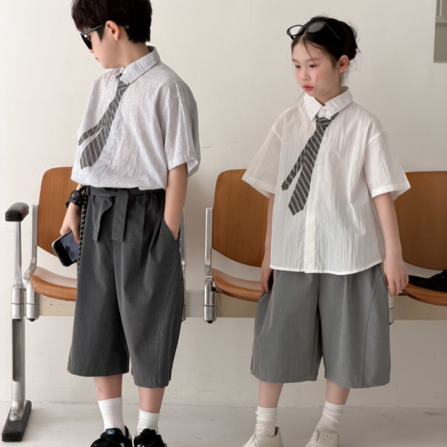 ꒰100-160cm꒱畢業季鬆弛感襯衫